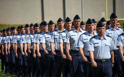 Godzilla class Air Force graduates 745 officers at training